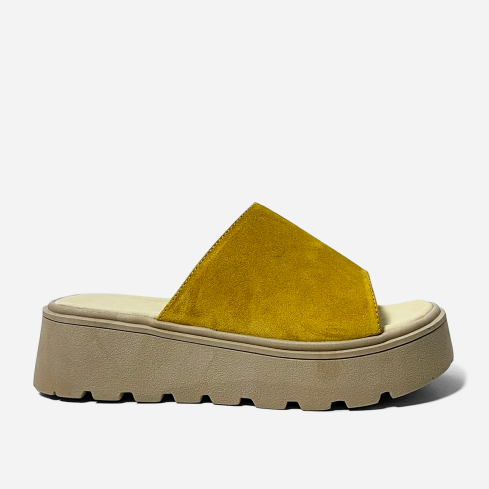 Sandalia Puro Cuero 861 Mostaza
