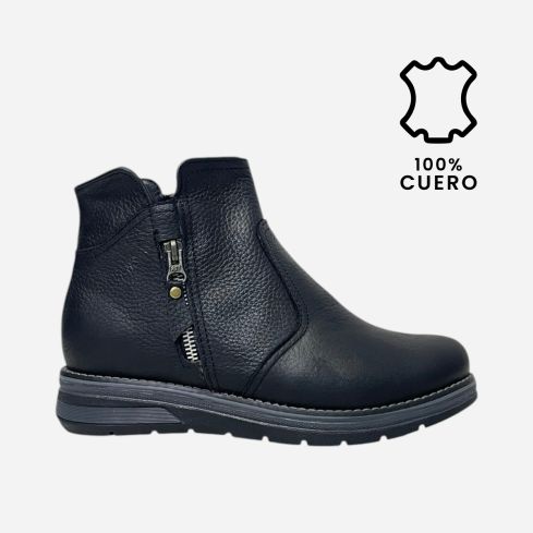 Botín Puro Cuero Modelo 1200 Negro