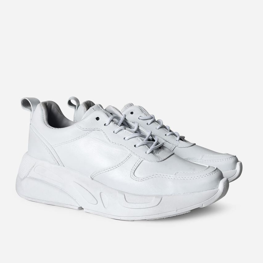 zapatilla  Puro Cuero  1102 -  Blanco