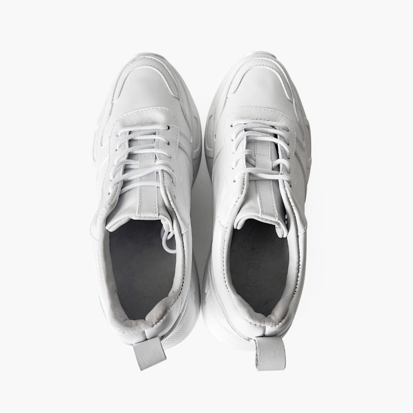 zapatilla  Puro Cuero  1102 -  Blanco