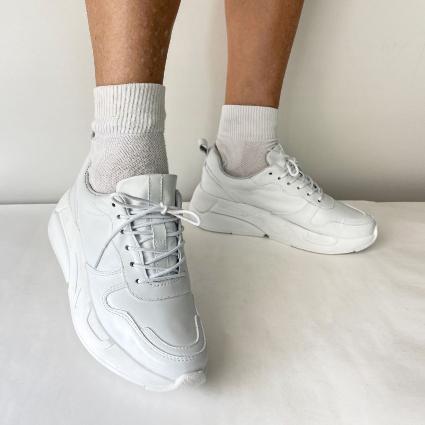 zapatilla  Puro Cuero  1102 -  Blanco