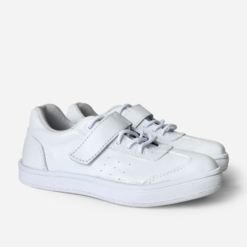 Zapatilla Puro Cuero 1104B - Blanco 