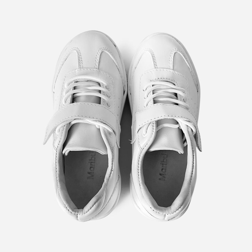 Zapatilla Puro Cuero 1104B - Blanco 