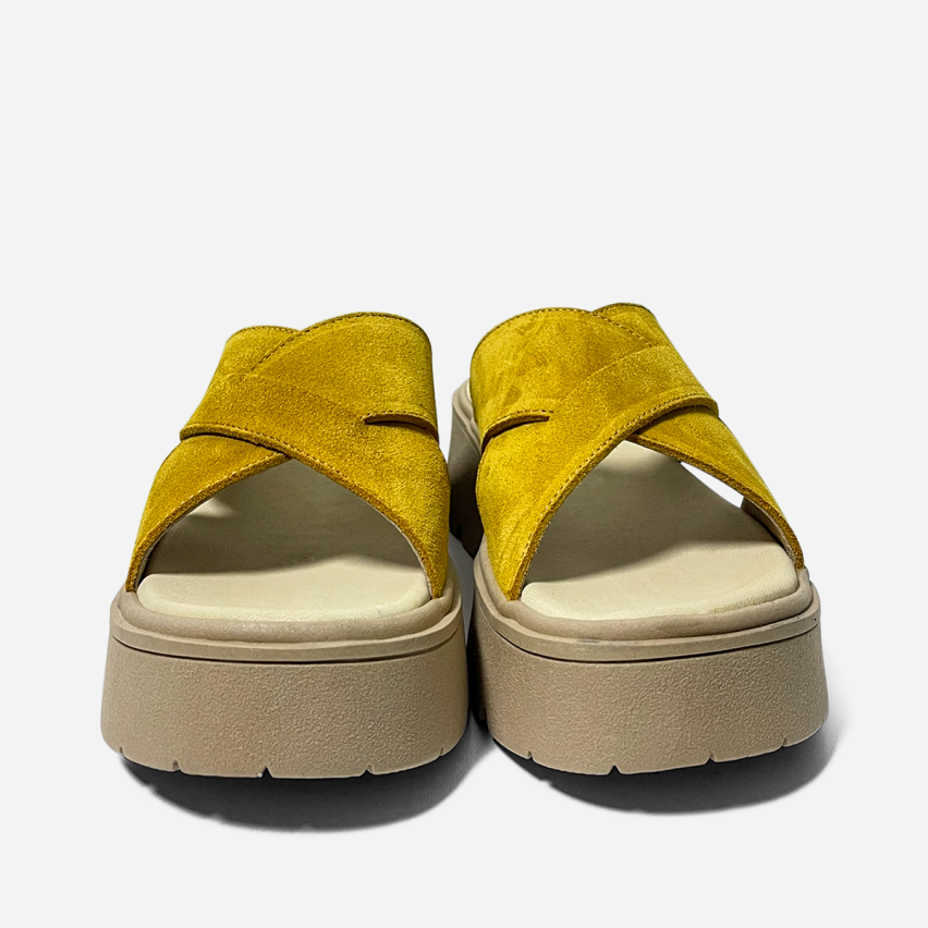 Sandalia Puro Cuero 1001 Mostaza