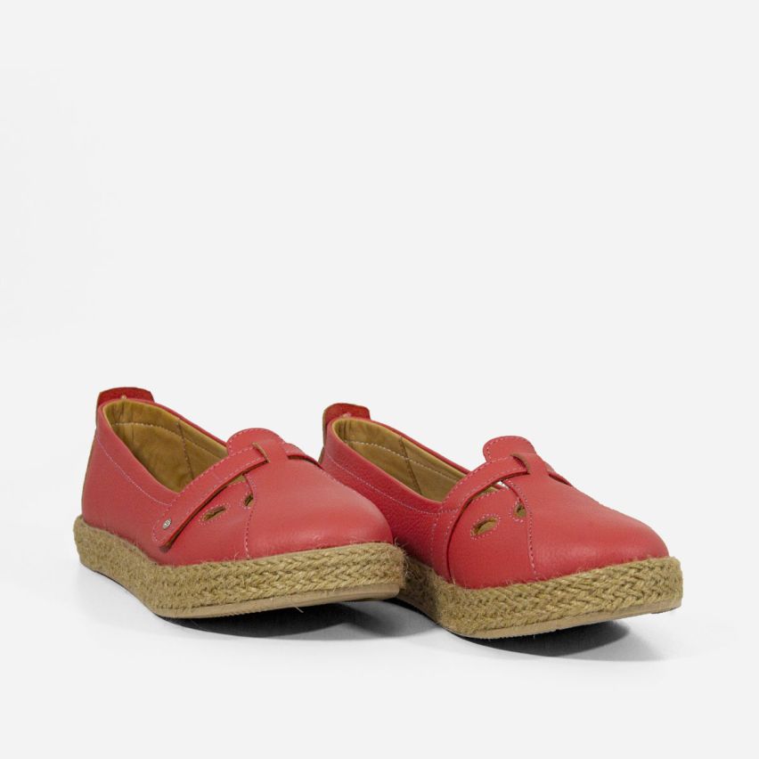 Ballerina Puro Cuero 1002 - FRESA