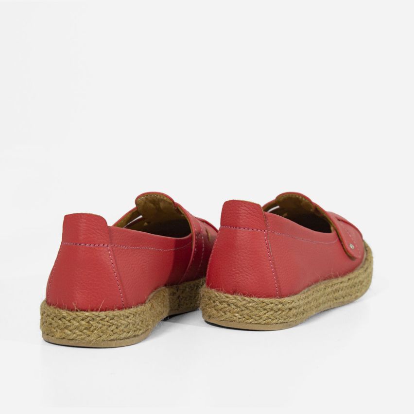 Ballerina Puro Cuero 1002 - FRESA