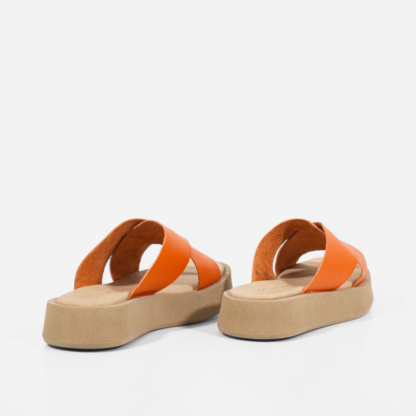 Sandalia Puro Cuero 1004 - NARANJA