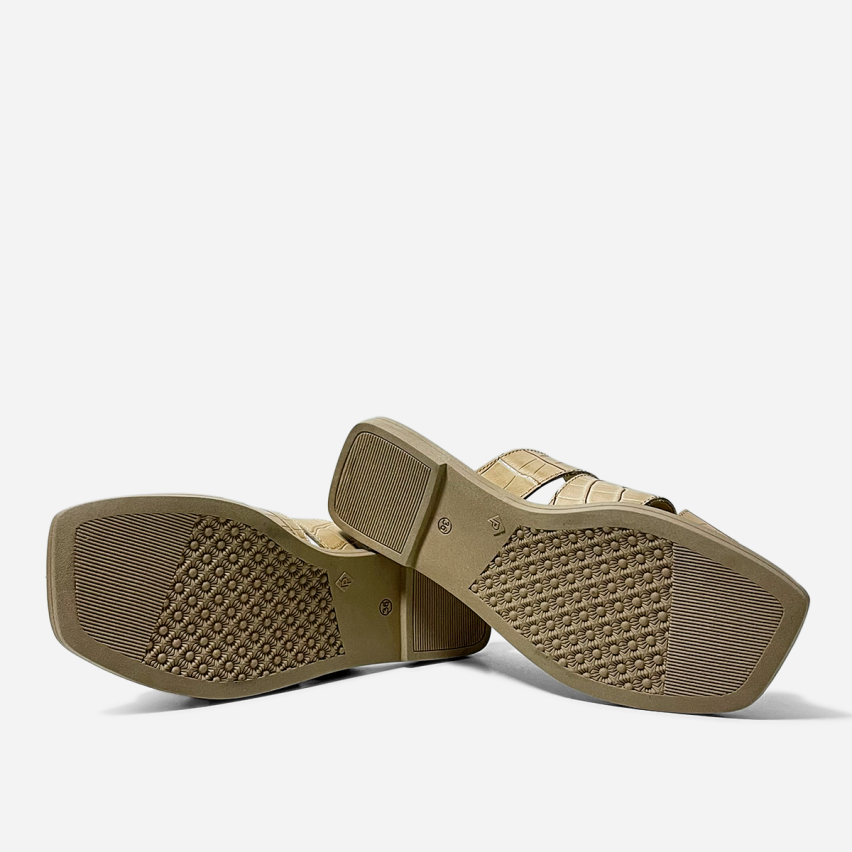 Sandalia Puro Cuero 1005 Beige