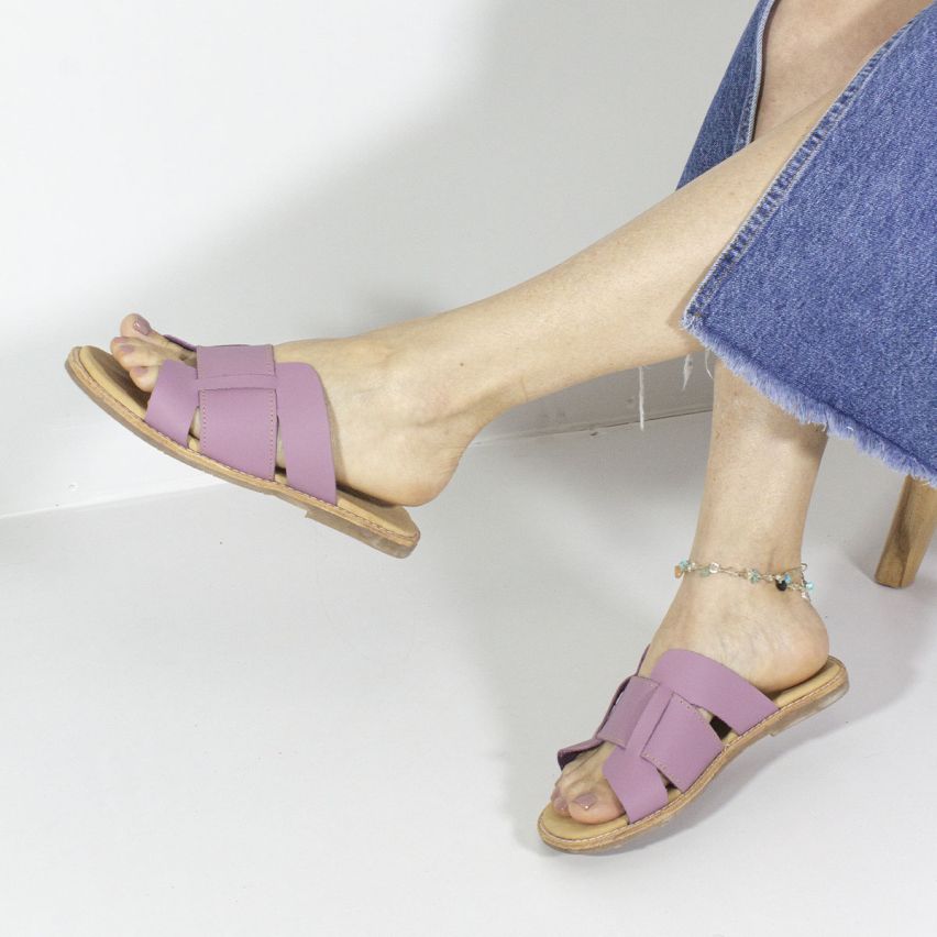 Sandalia Puro Cuero 1005 - LILA