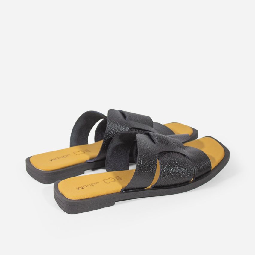 Sandalia Puro Cuero  1005  - Negro