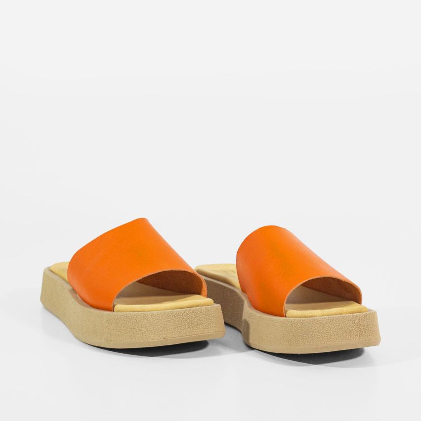 Sandalia Puro Cuero 1006 - NARANJA