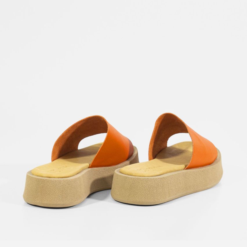 Sandalia Puro Cuero 1006 - NARANJA