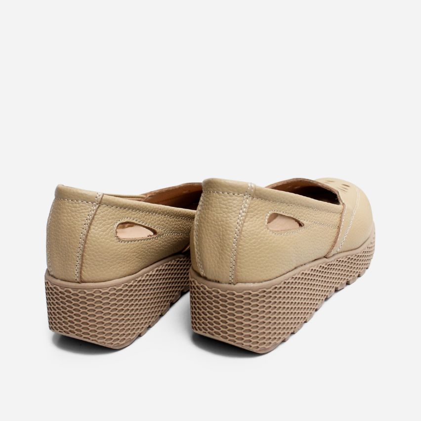Zapato Puro Cuero 1010 Natural