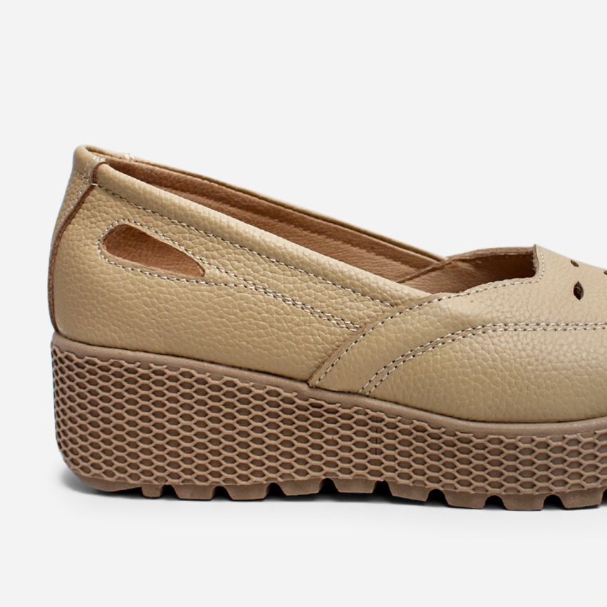 Zapato Puro Cuero 1010 Natural