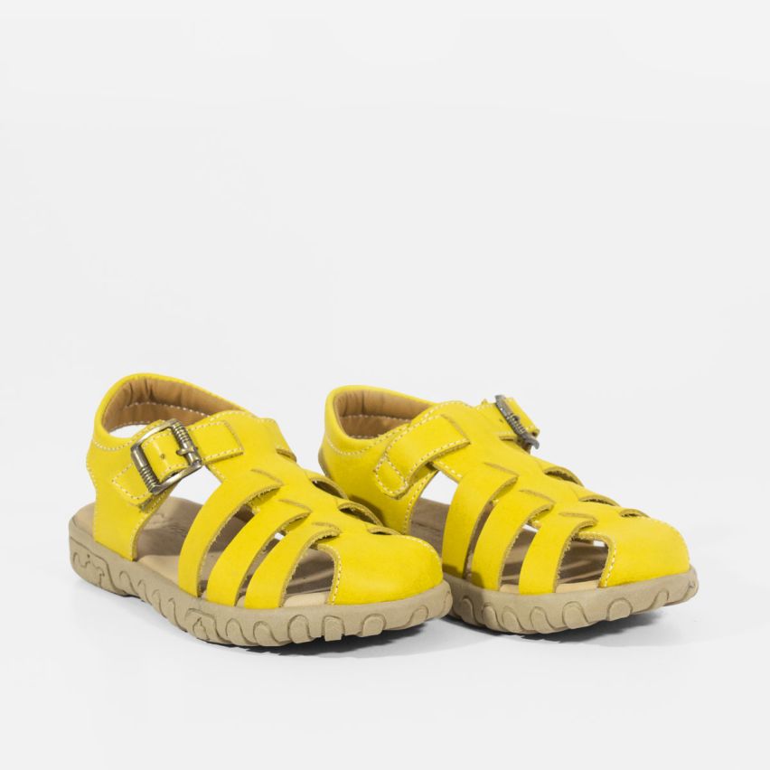 Sandalia Puro Cuero 1013 - AMARILLO