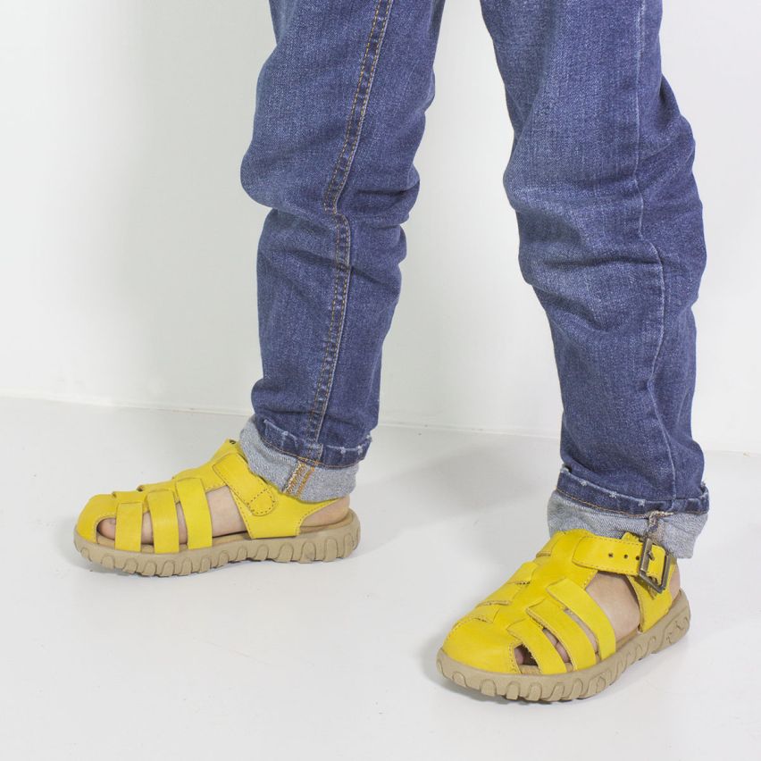 Sandalia Puro Cuero 1013 - AMARILLO