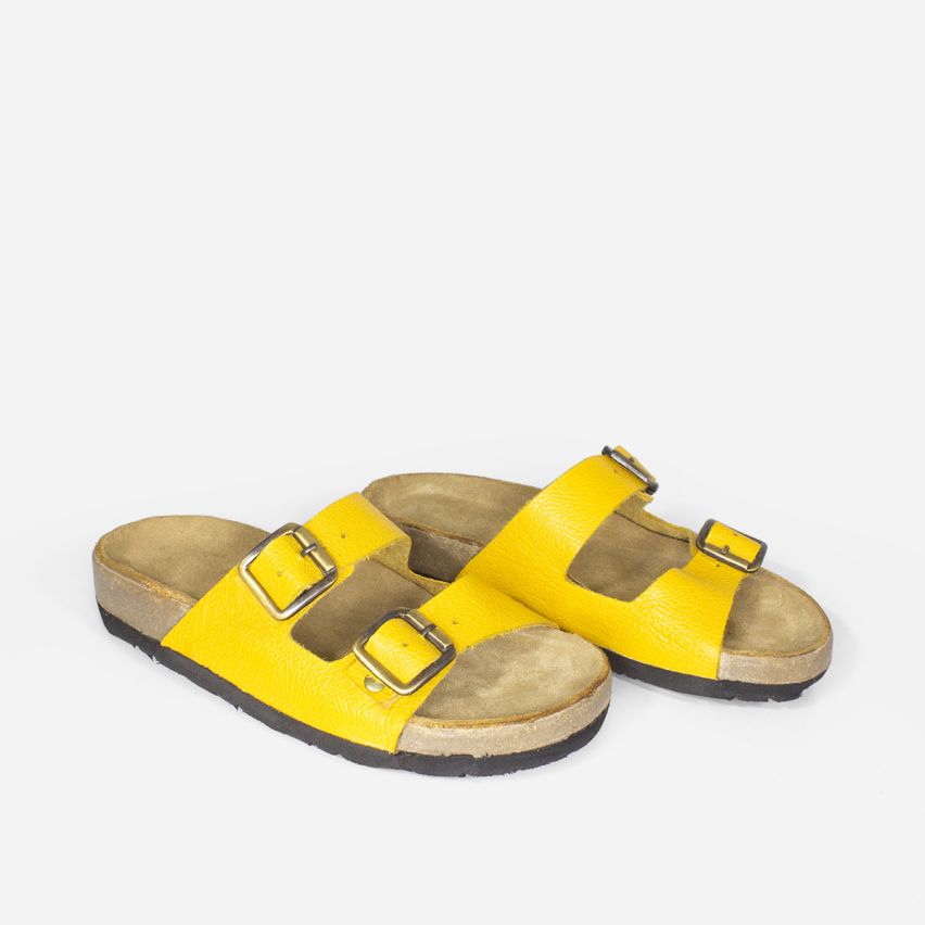 Sandalia Puro Cuero 1014 - AMARILLO