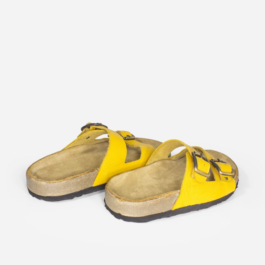 Sandalia Puro Cuero 1014 - AMARILLO
