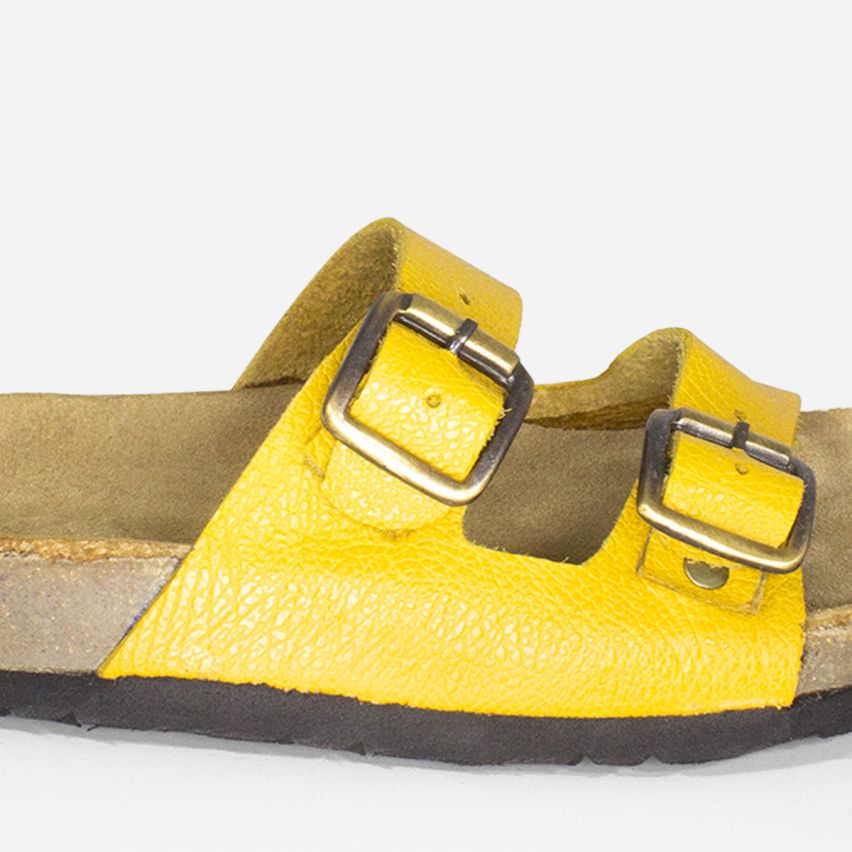 Sandalia Puro Cuero 1014 - AMARILLO