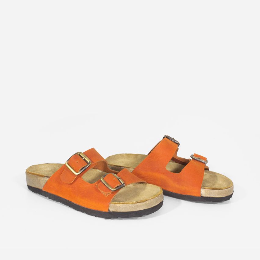 Sandalia Puro Cuero 1014 - NARANJA