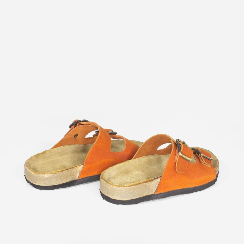 Sandalia Puro Cuero 1014 - NARANJA