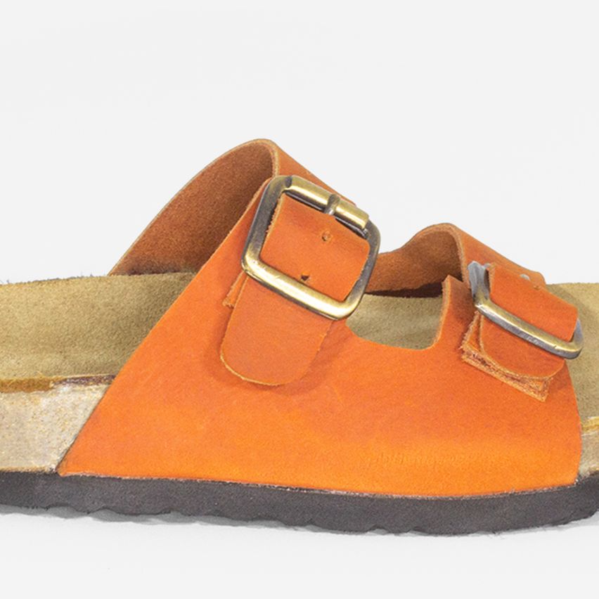 Sandalia Puro Cuero 1014 - NARANJA
