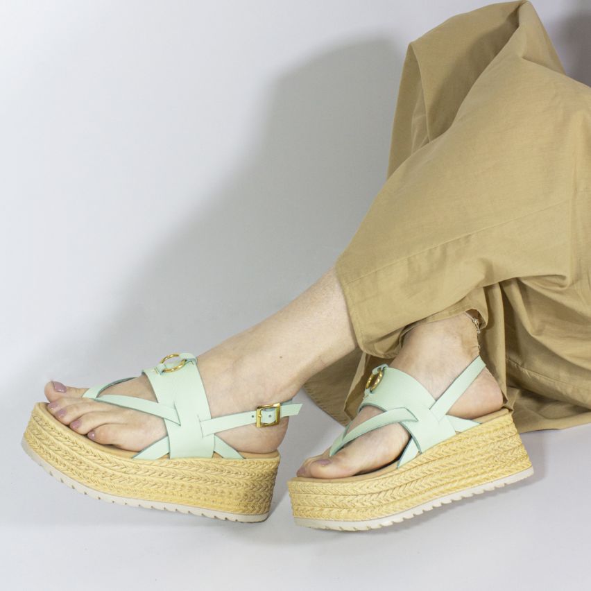 Sandalia Puro Cuero 1019 - MENTA