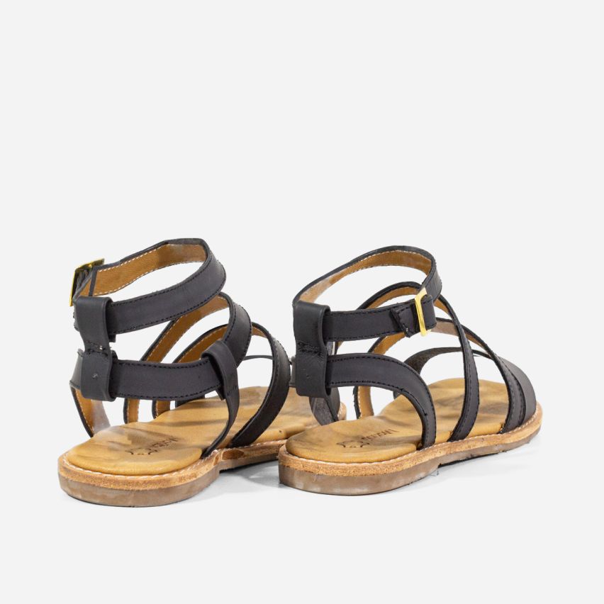 Sandalia Puro Cuero 1020 - NEGRO
