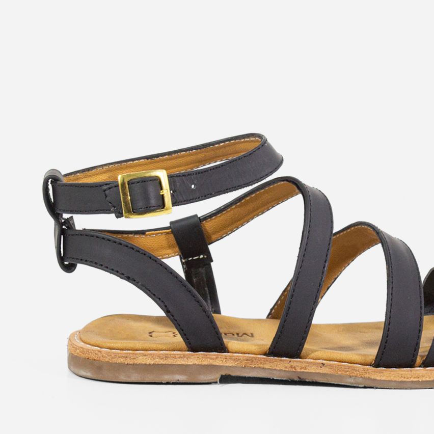 Sandalia Puro Cuero 1020 - NEGRO