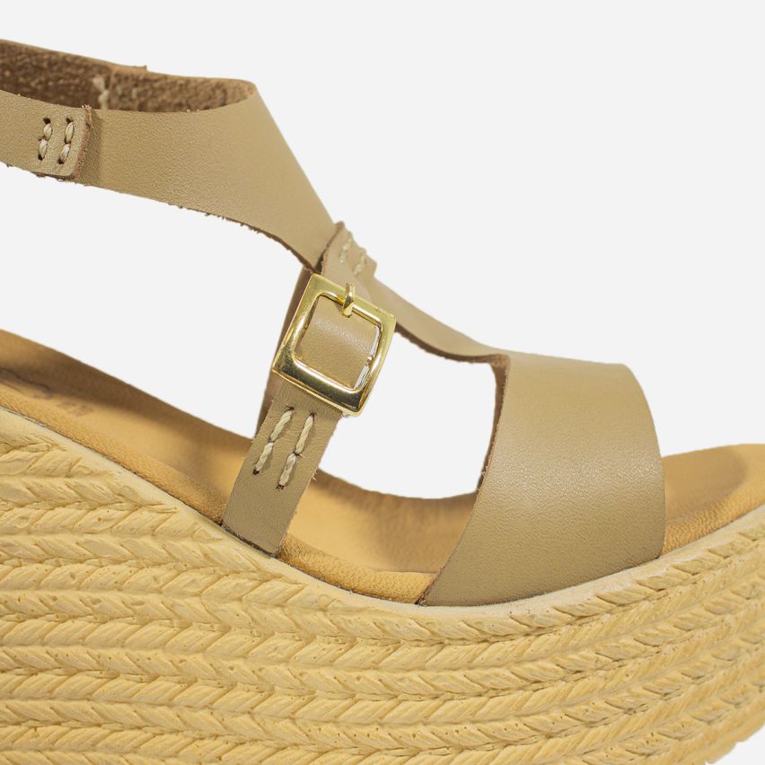Sandalia Puro Cuero 1023 - Natural