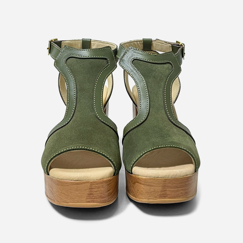 Sandalia Puro Cuero 1024 Verde