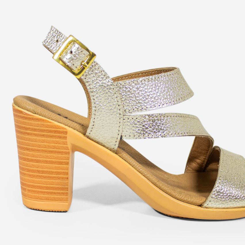 Sandalia Puro Cuero 1025 - Dorado