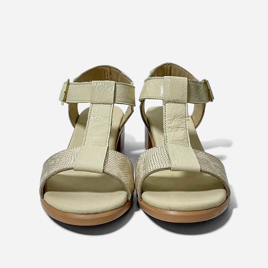 Sandalia Puro Cuero 1027 Beige