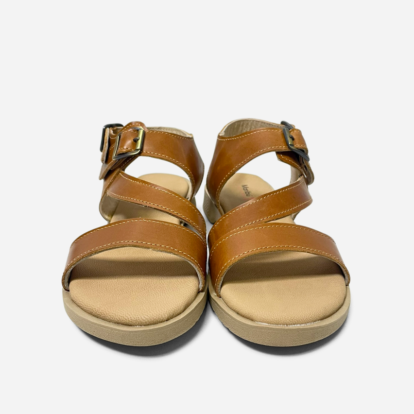 Sandalia Puro Cuero 1031 Caramelo