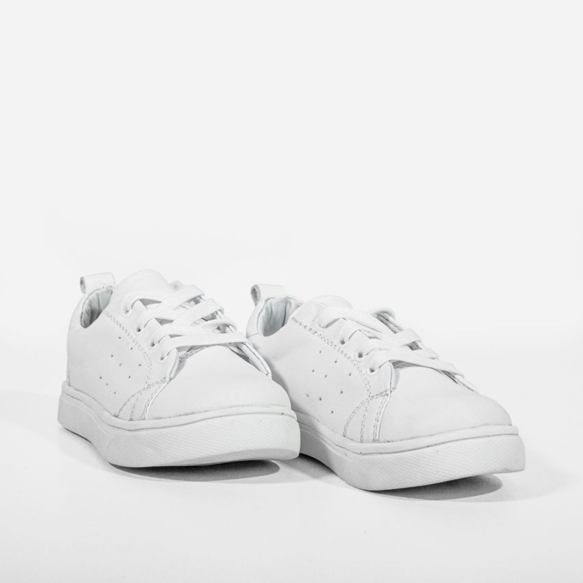 Zapatilla Puro Cuero 1042 - BLANCO
