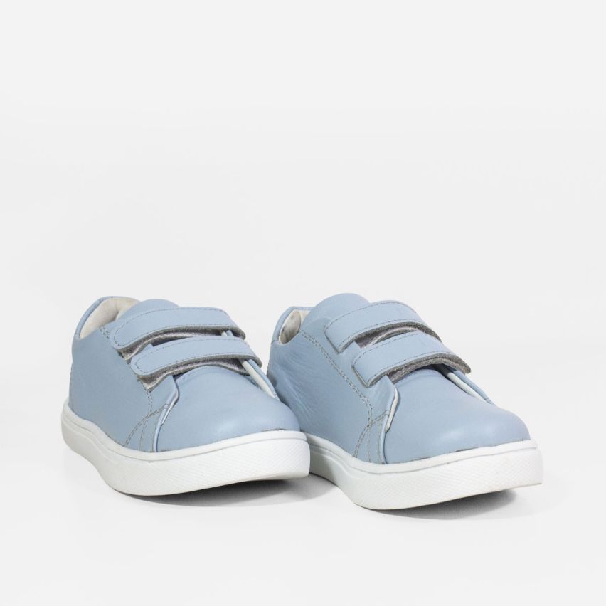 Zapatilla Puro Cuero 1043 - CELESTE