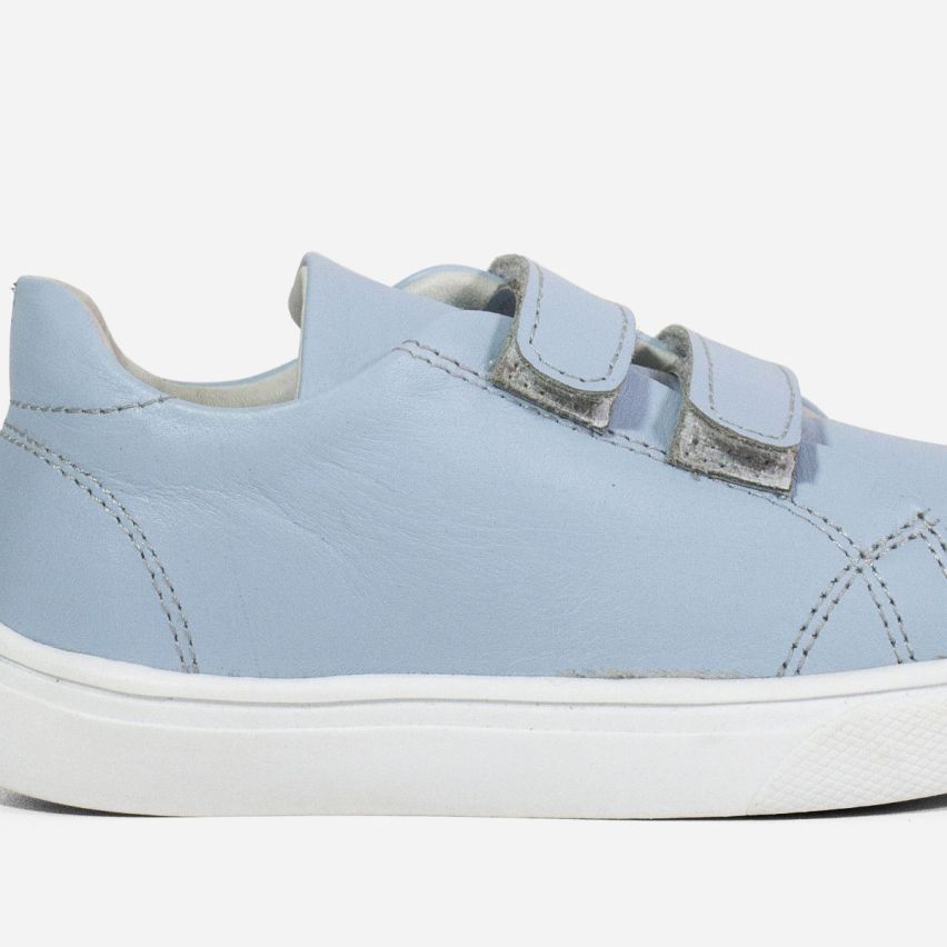 Zapatilla Puro Cuero 1043 - CELESTE