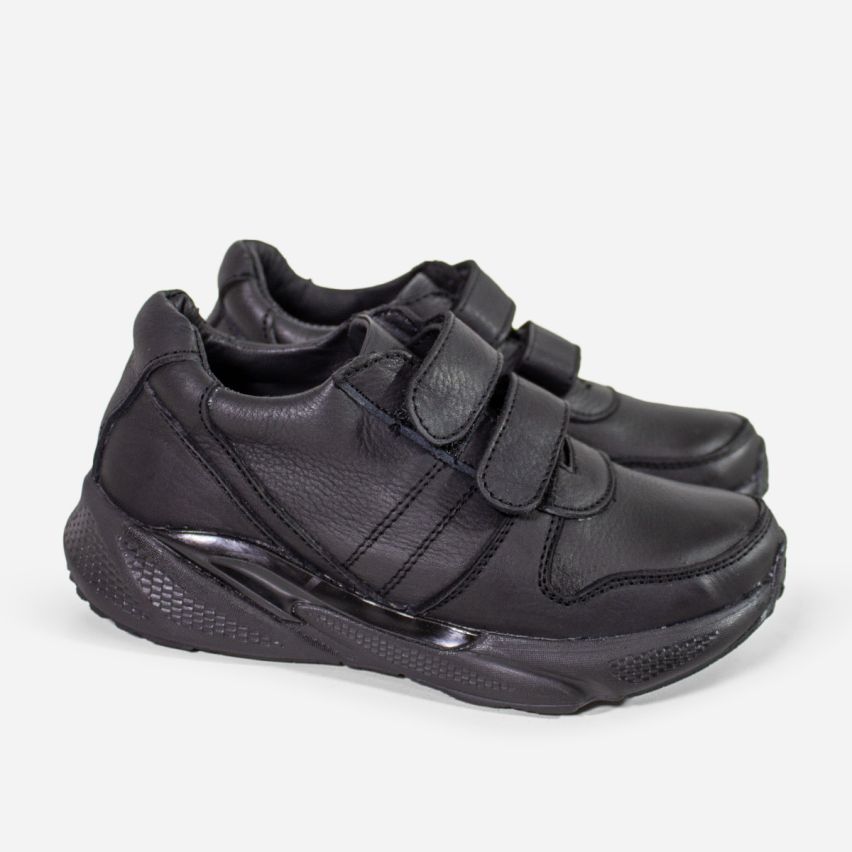 zapatilla  Puro Cuero  1057 B -  Negro