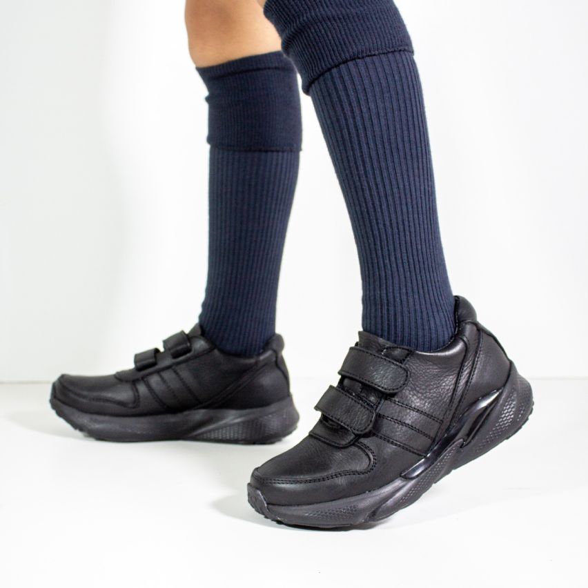 zapatilla  Puro Cuero  1057 B -  Negro