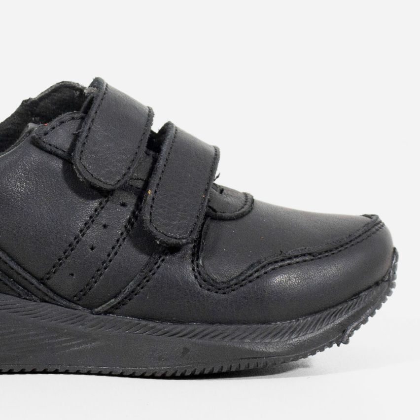 Zapatilla Niños Puro Cuero 1057 - NEGRO
