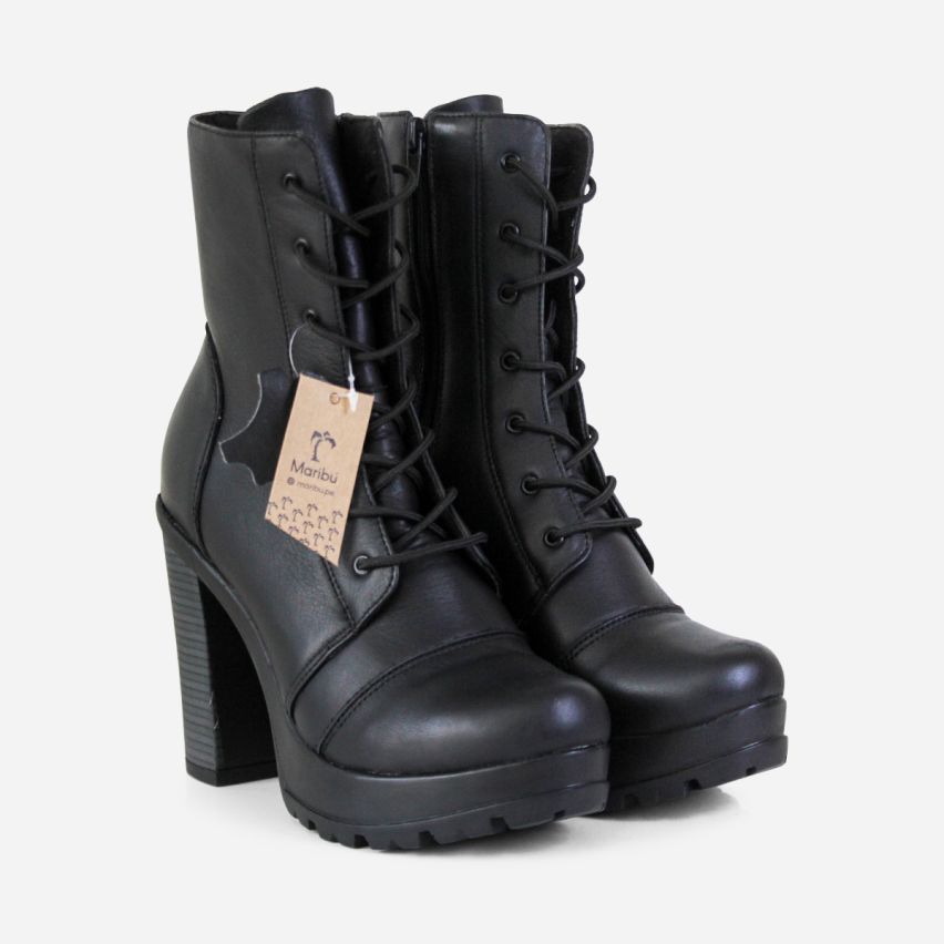 Bota Puro Cuero 1060 Negro