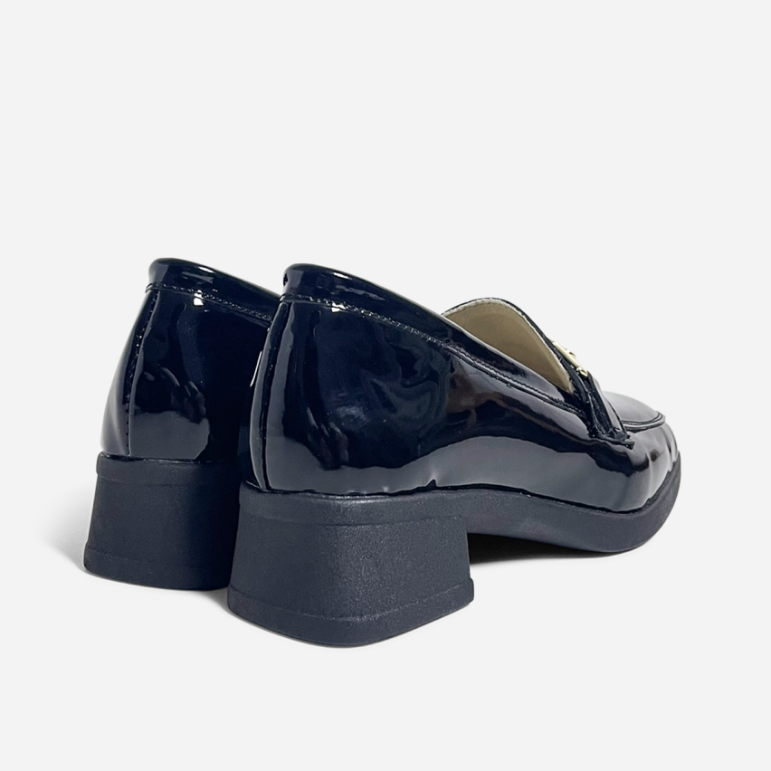 Mocasín Puro Cuero 1067 Negro Charol