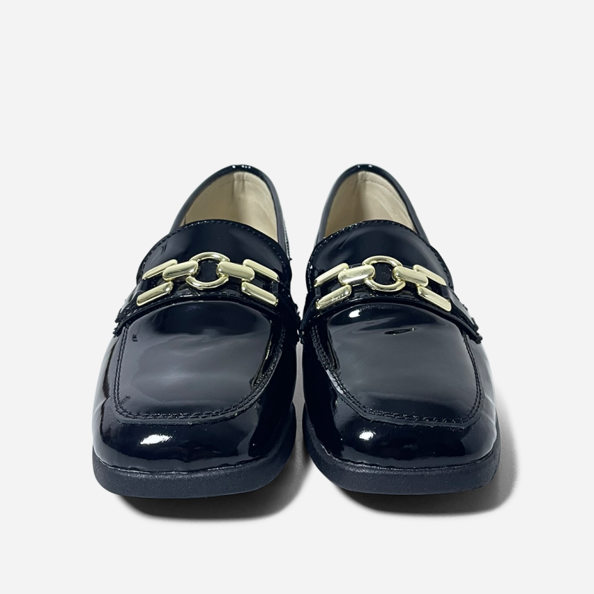 Mocasín Puro Cuero 1067 Negro Charol