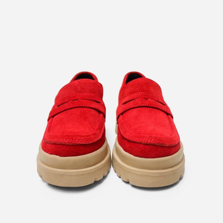 Mocasín Puro Cuero 1067 Rojo