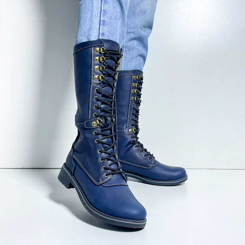 Bota Puro Cuero 1068 Azul