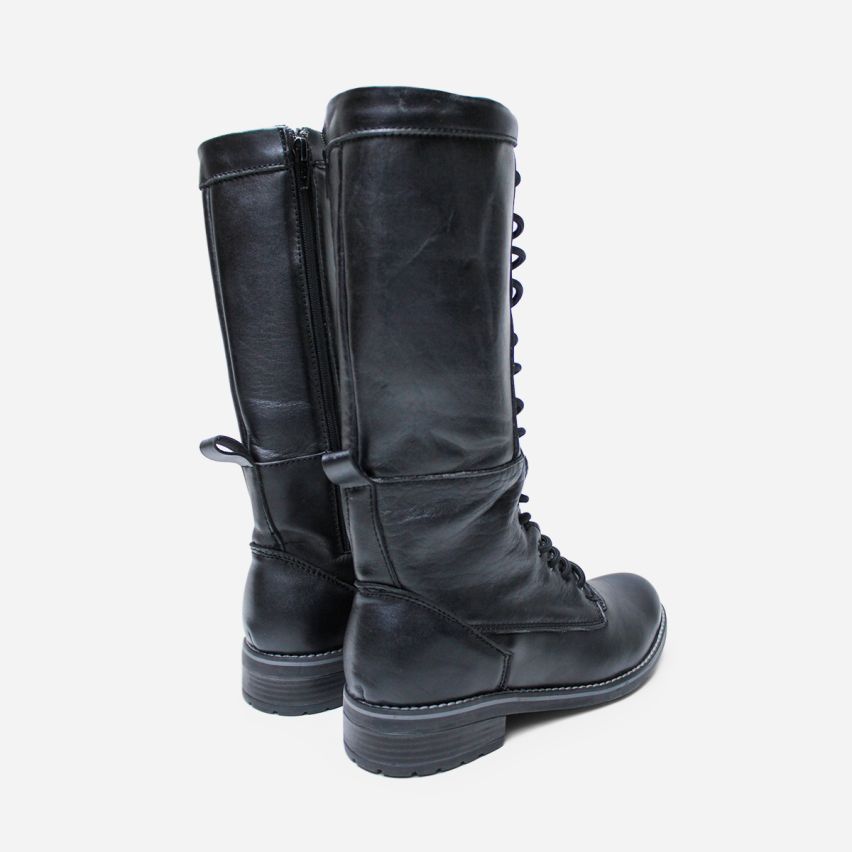 Bota Puro Cuero 1068 Negro
