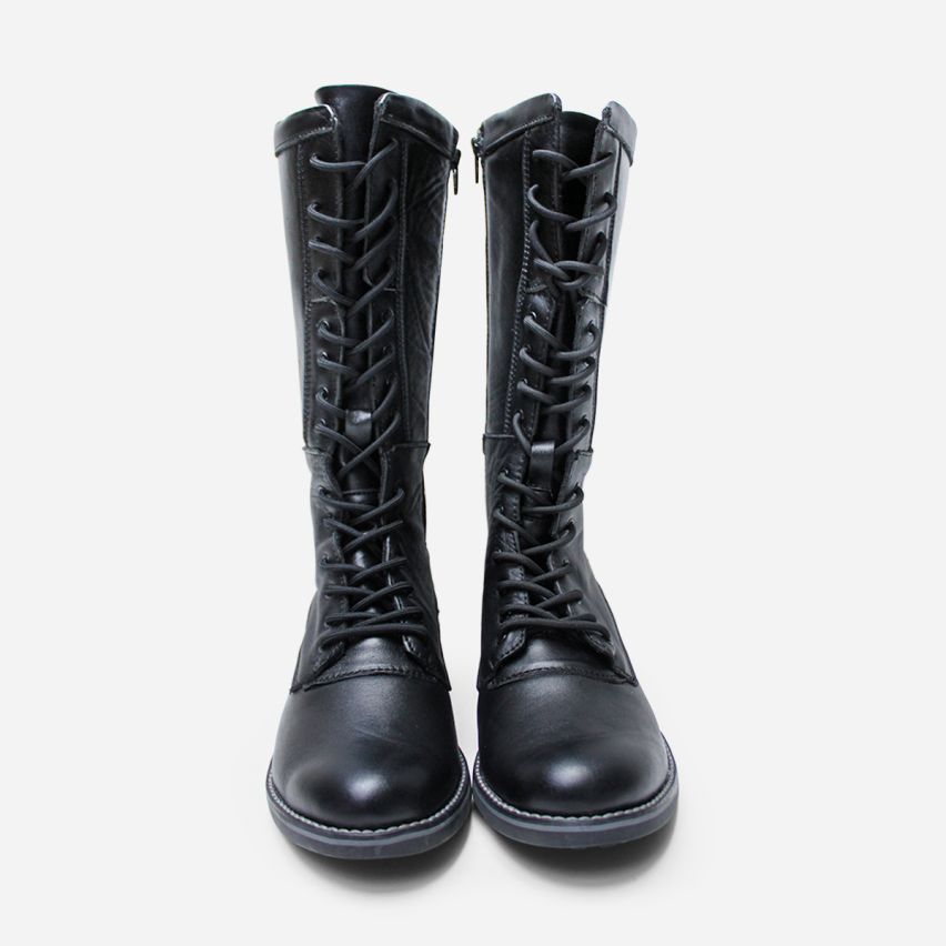 Bota Puro Cuero 1068 Negro