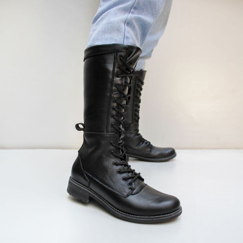 Bota Puro Cuero 1068 Negro