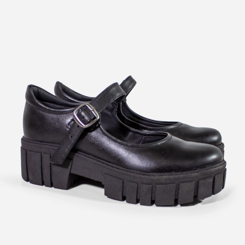 Zapato Puro Cuero 1078 A -  Negro