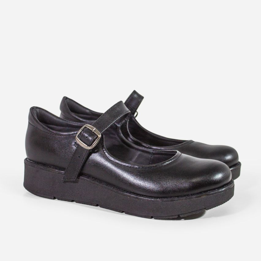 Zapato Puro Cuero 1078 C -  Negro